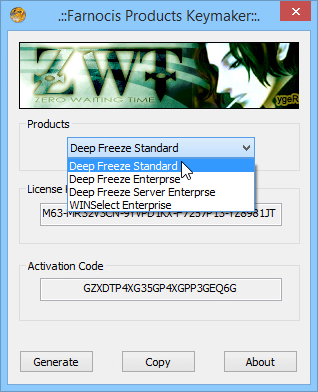 Deep Freeze Code