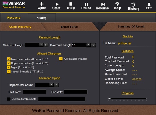 Программа взлома пароля Winrar